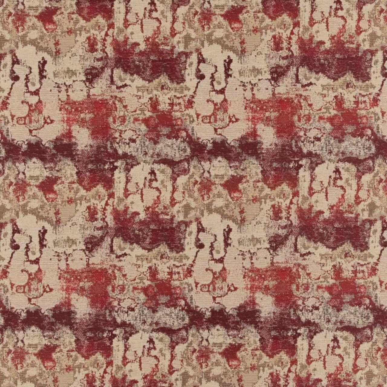 Purple Red Made in America Abstract Woven Pattern Upholstery Fabric by The Yard - SKU: Kate Bordeaux